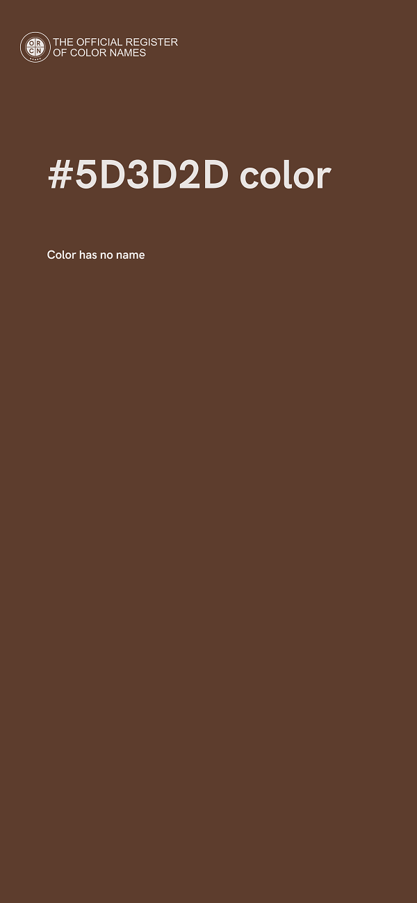 #5D3D2D color image