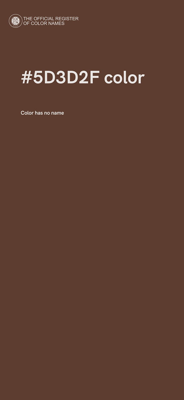 #5D3D2F color image