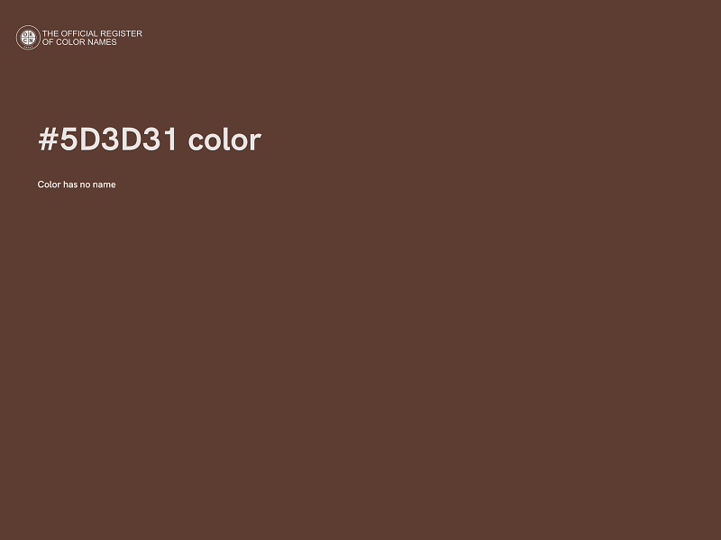 #5D3D31 color image