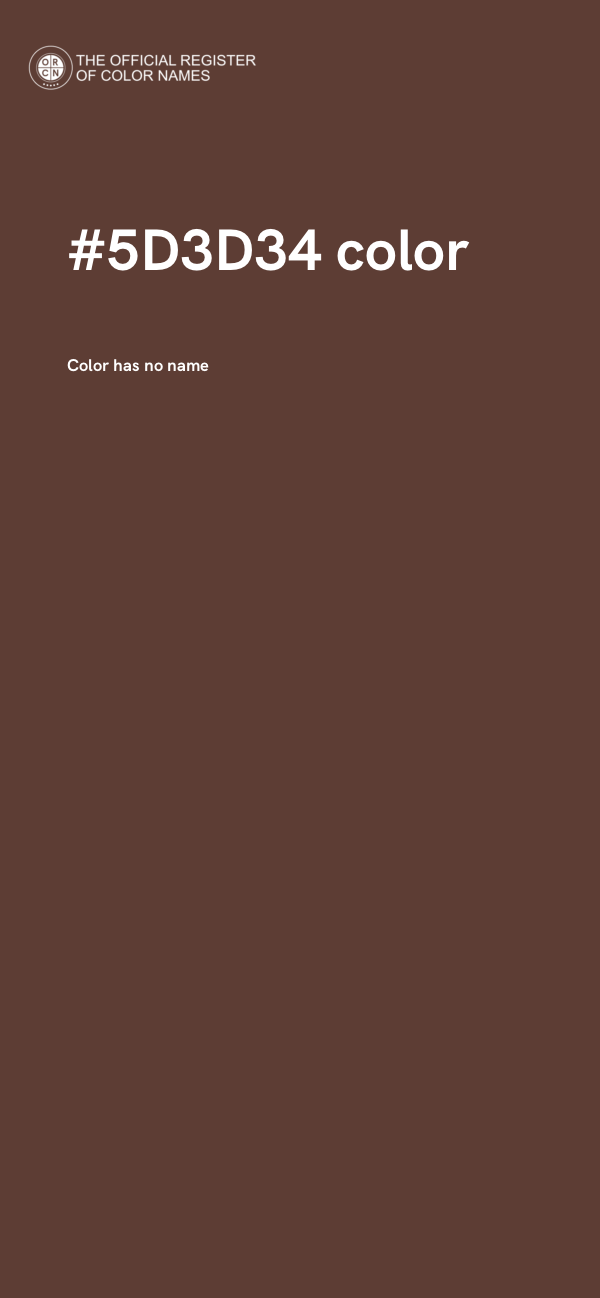 #5D3D34 color image