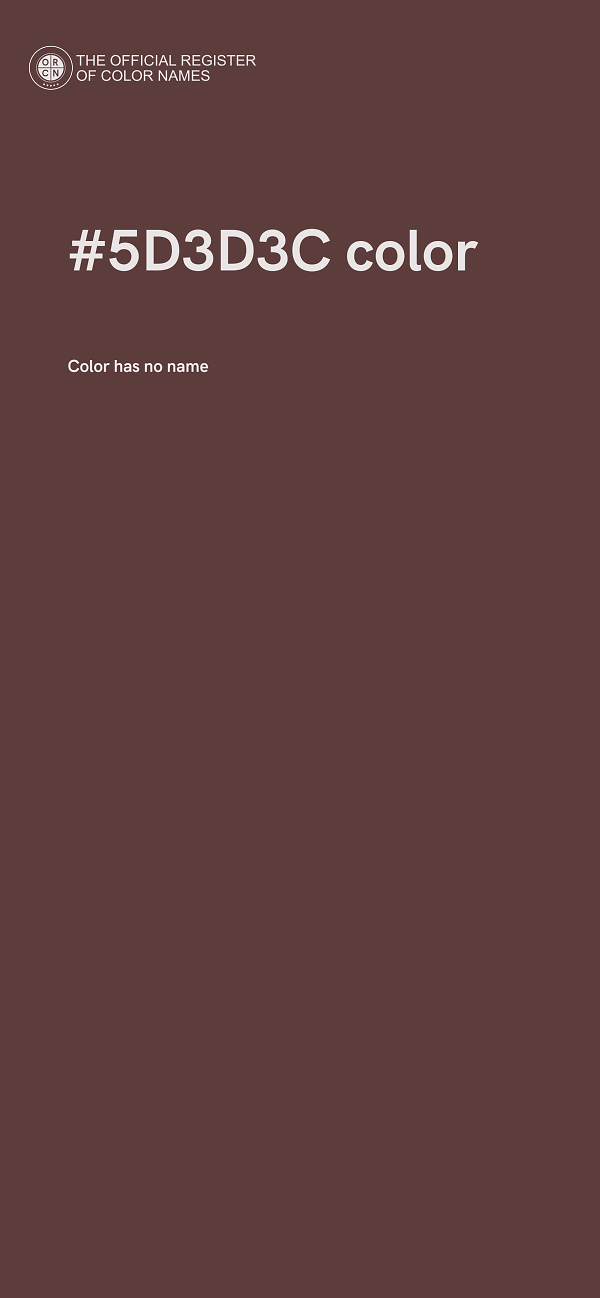 #5D3D3C color image