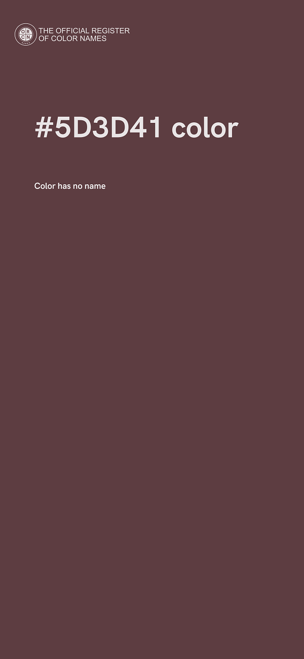 #5D3D41 color image