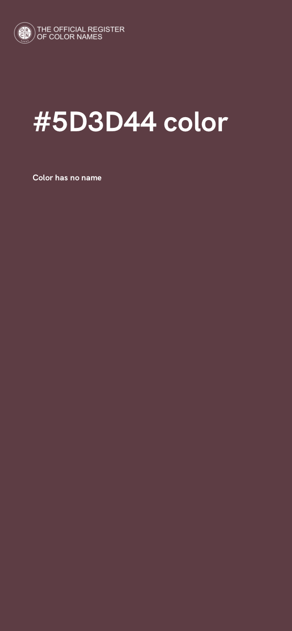 #5D3D44 color image