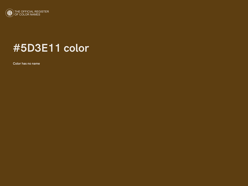 #5D3E11 color image