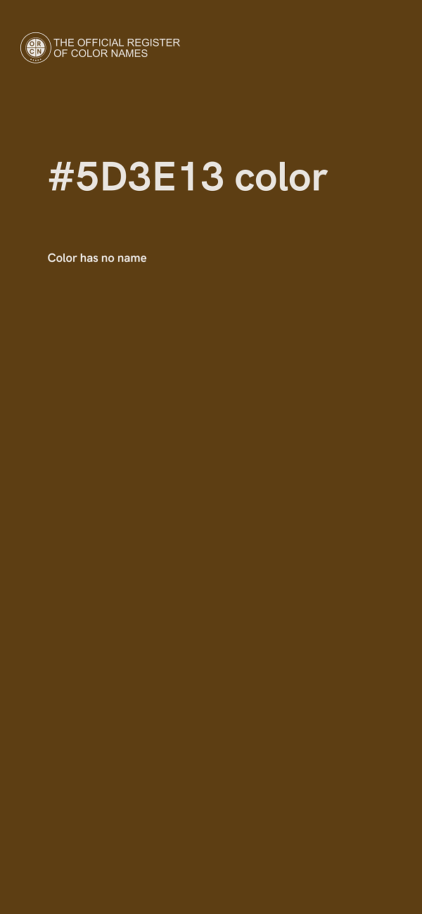 #5D3E13 color image