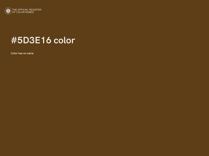 #5D3E16 color image