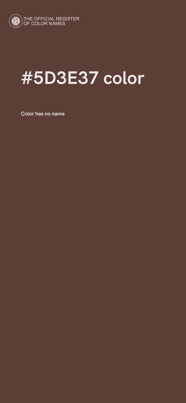 #5D3E37 color image
