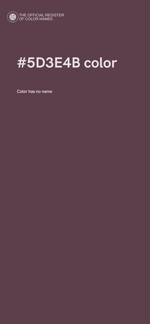 #5D3E4B color image
