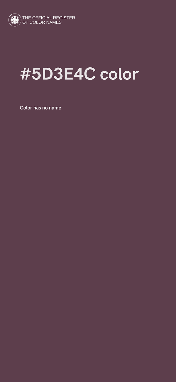 #5D3E4C color image