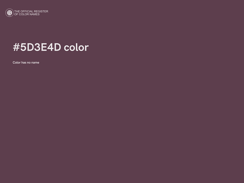 #5D3E4D color image