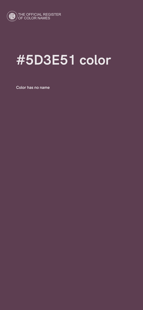 #5D3E51 color image