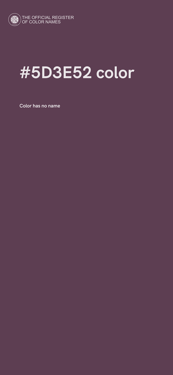 #5D3E52 color image