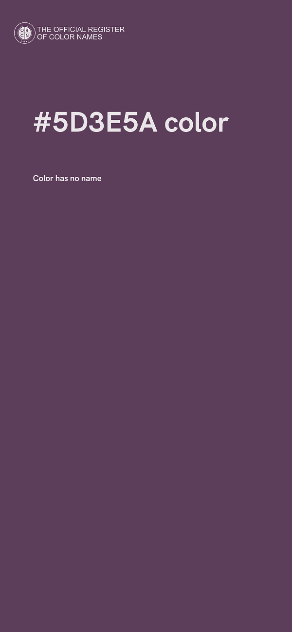 #5D3E5A color image