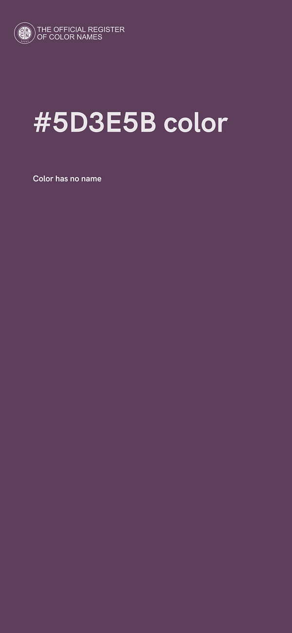 #5D3E5B color image