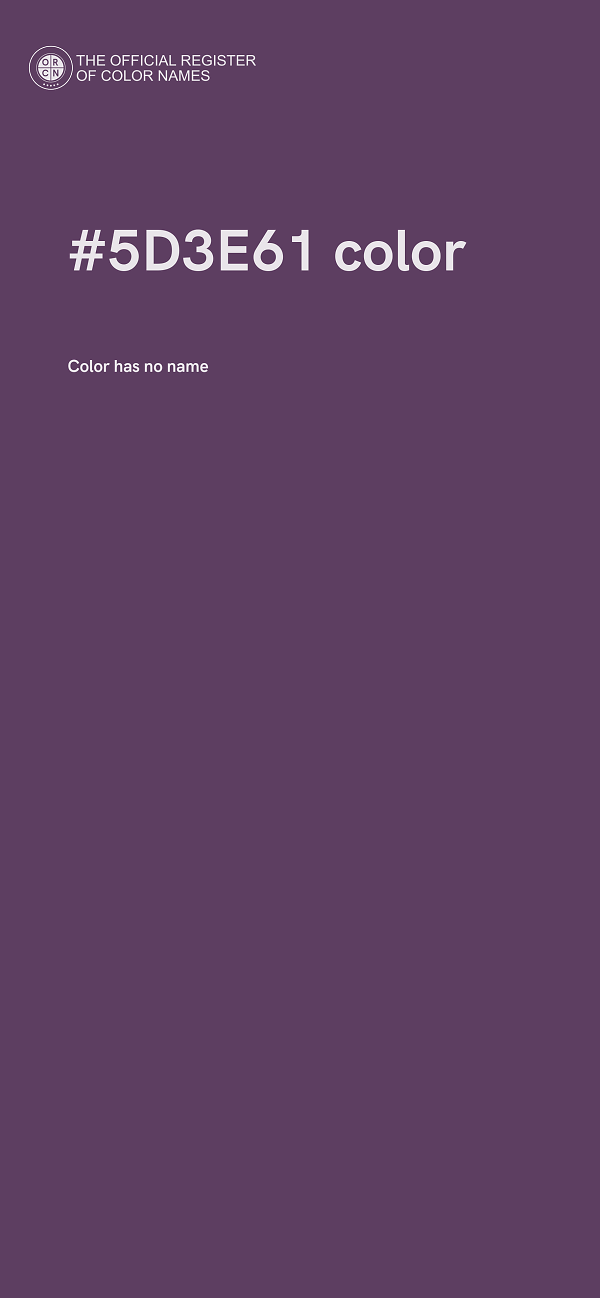 #5D3E61 color image