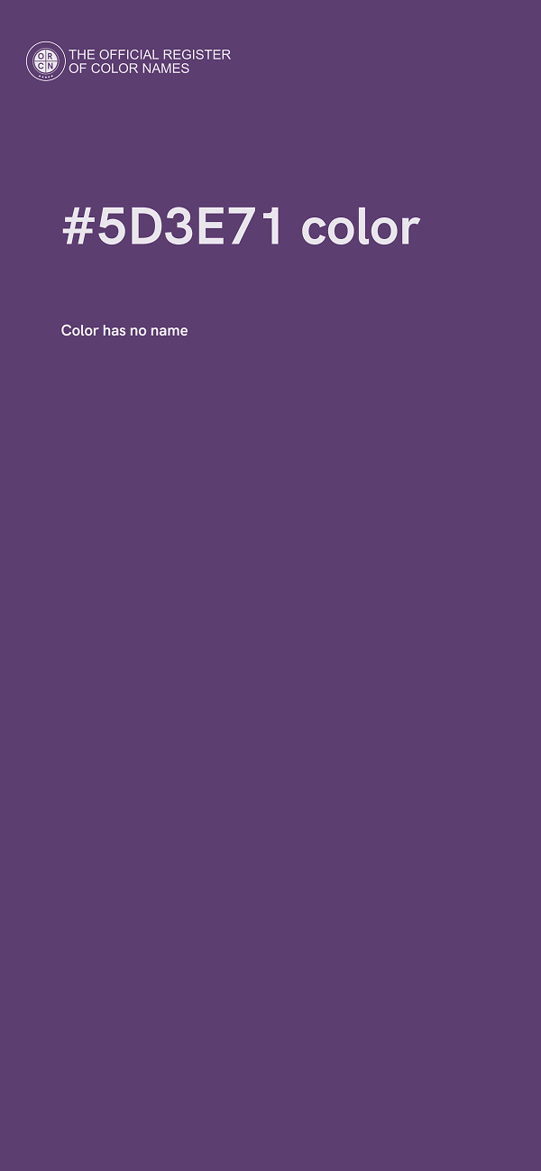 #5D3E71 color image