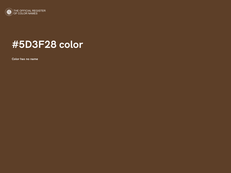 #5D3F28 color image