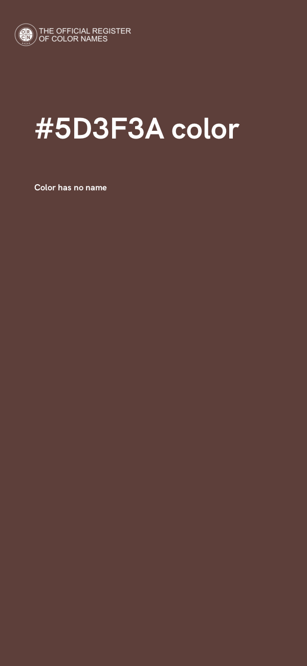 #5D3F3A color image