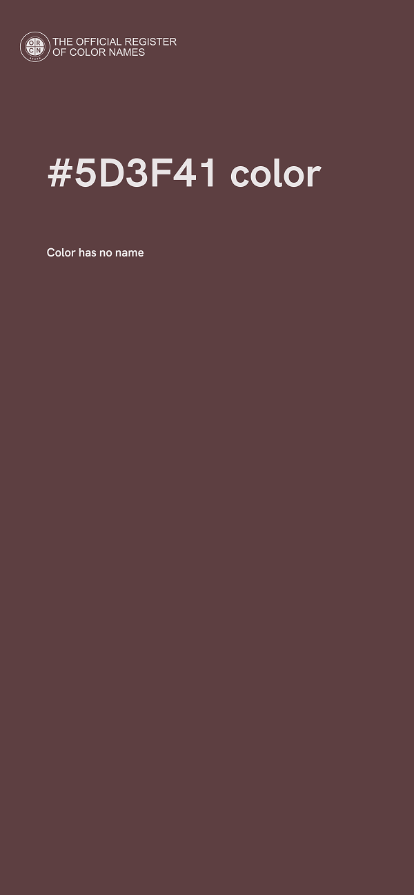 #5D3F41 color image