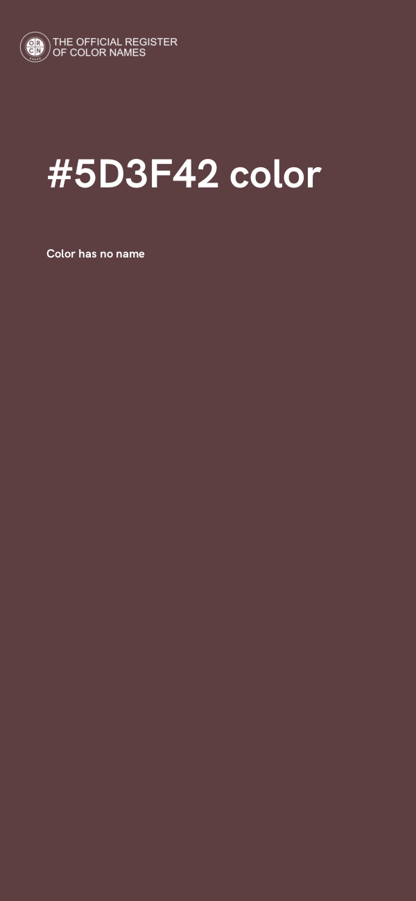 #5D3F42 color image
