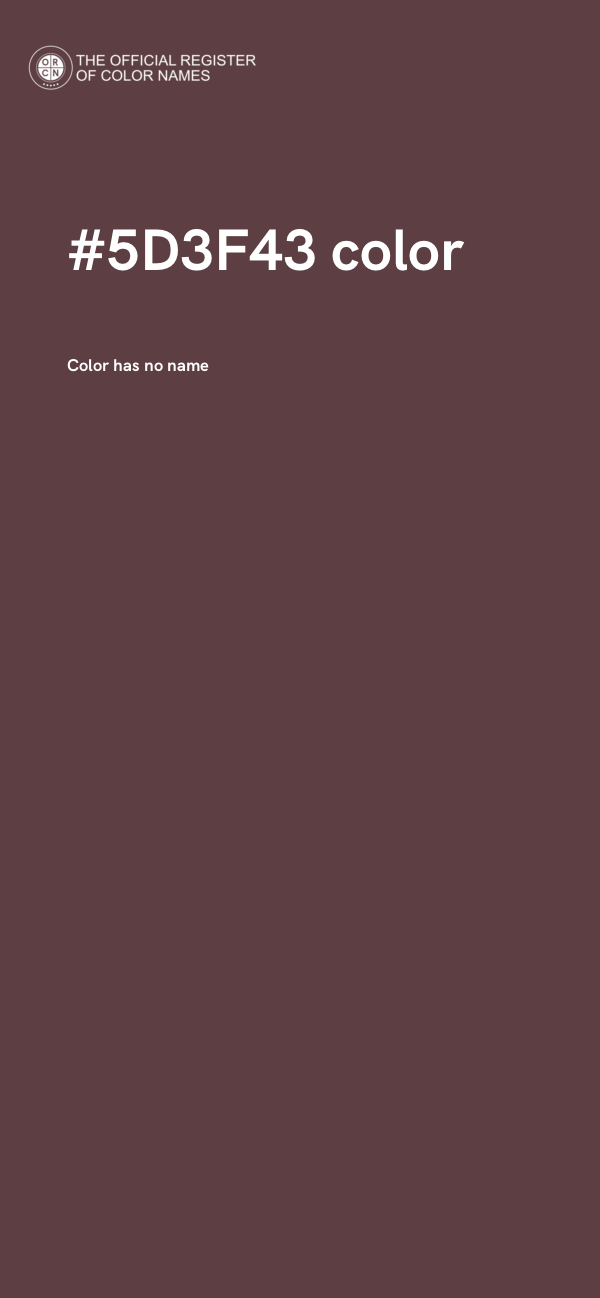 #5D3F43 color image