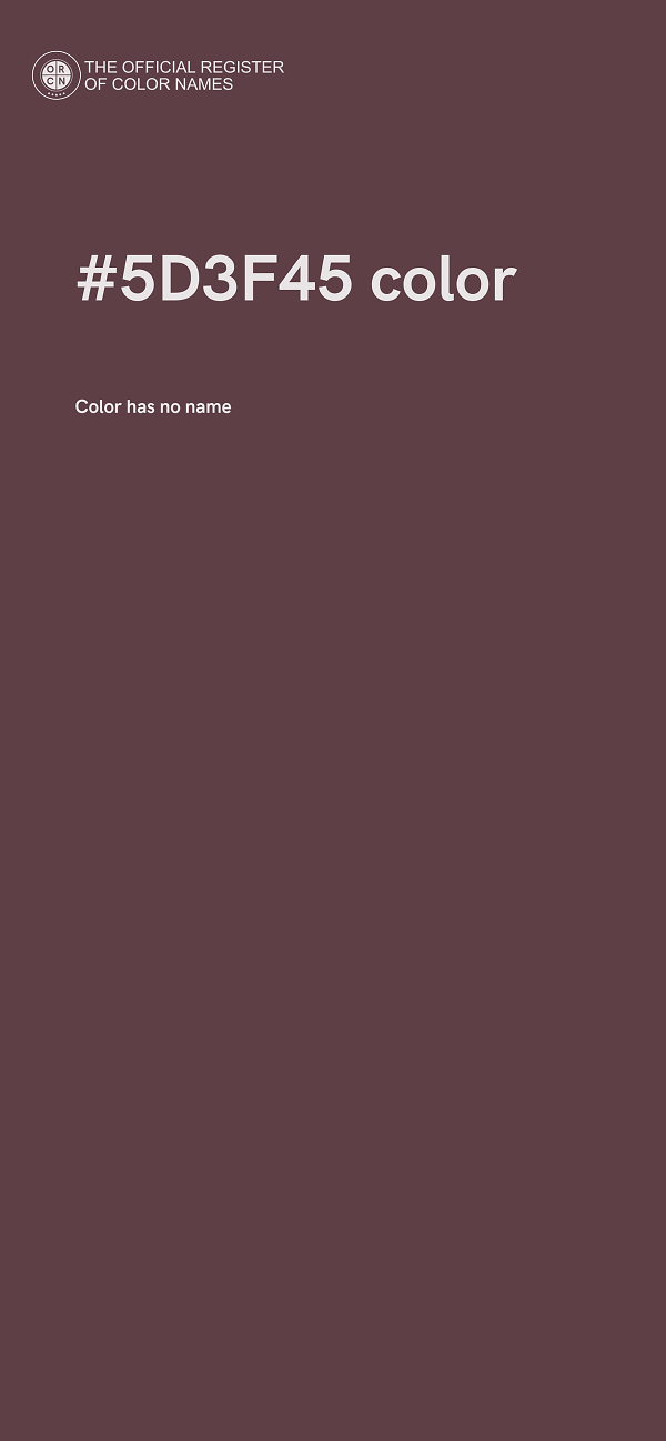#5D3F45 color image