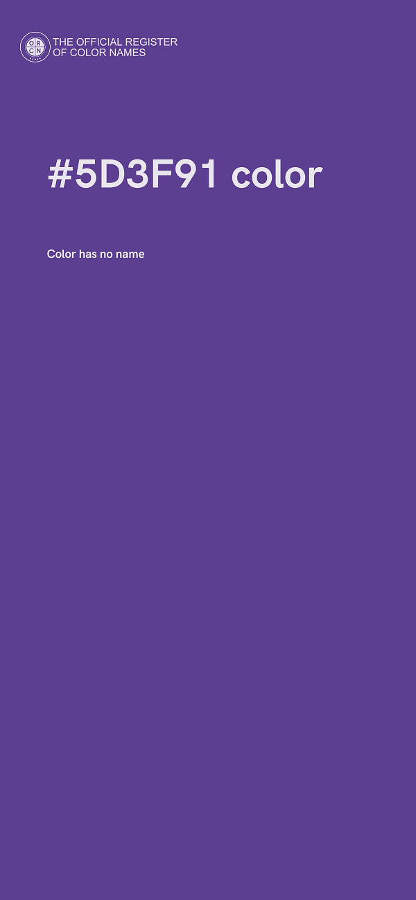 #5D3F91 color image