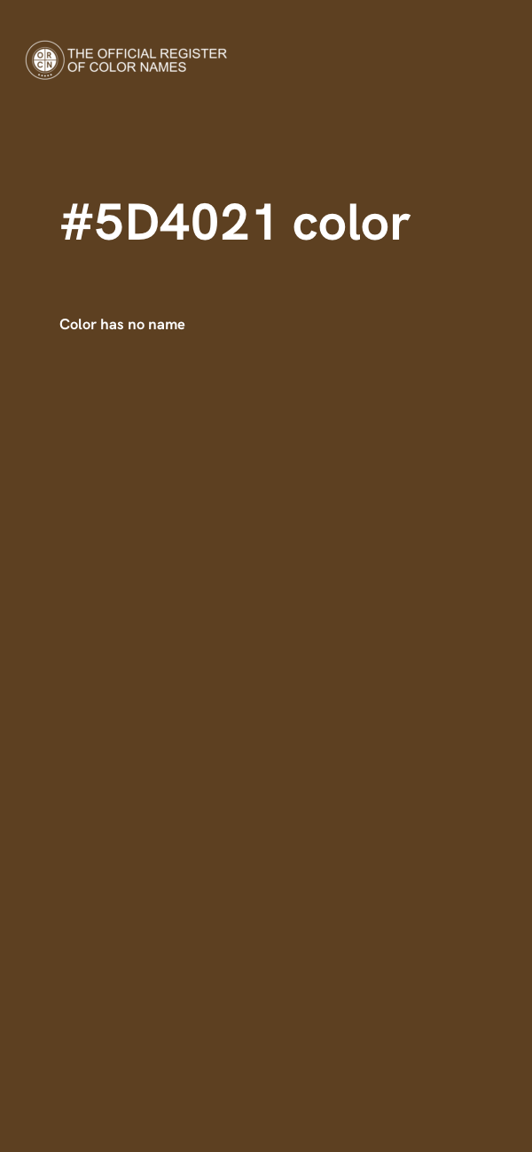 #5D4021 color image