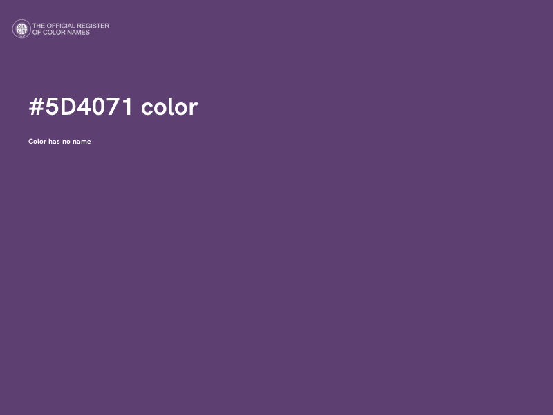 #5D4071 color image