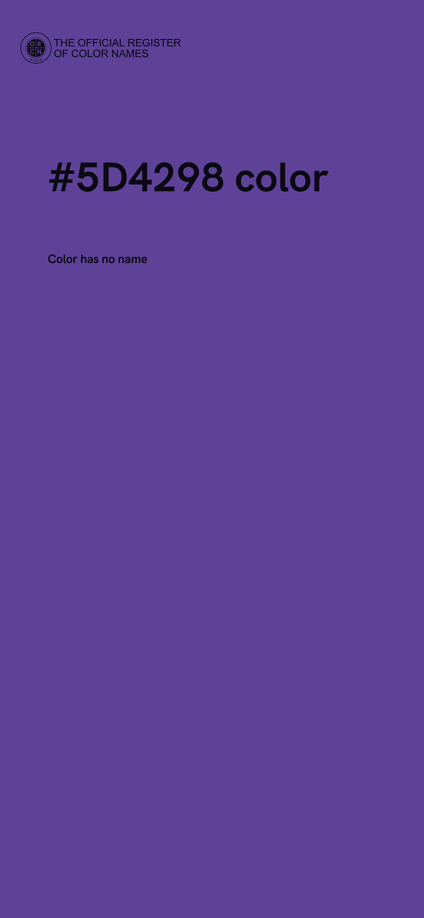 #5D4298 color image