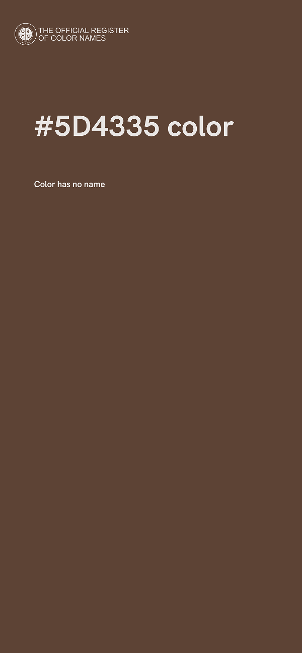 #5D4335 color image