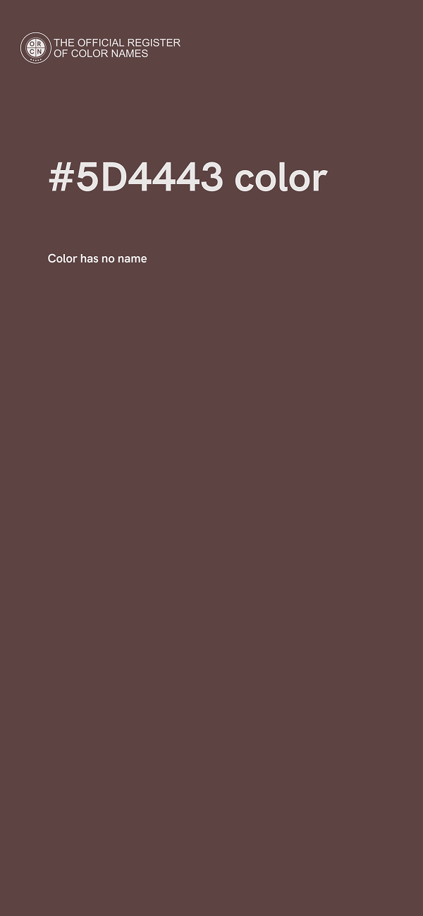 #5D4443 color image