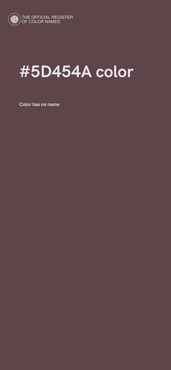 #5D454A color image