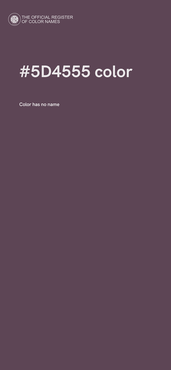 #5D4555 color image