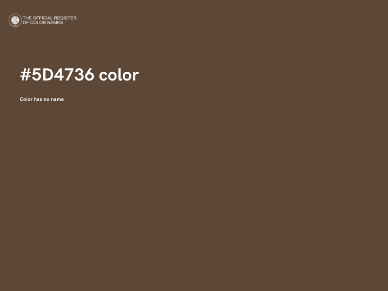 #5D4736 color image