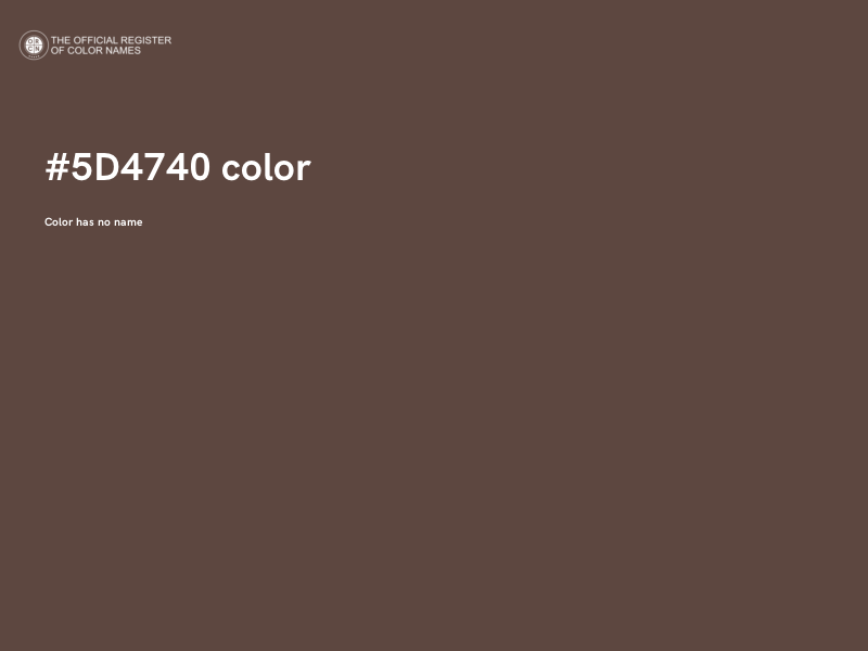 #5D4740 color image