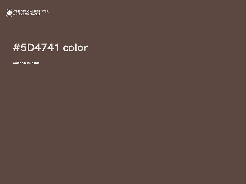#5D4741 color image