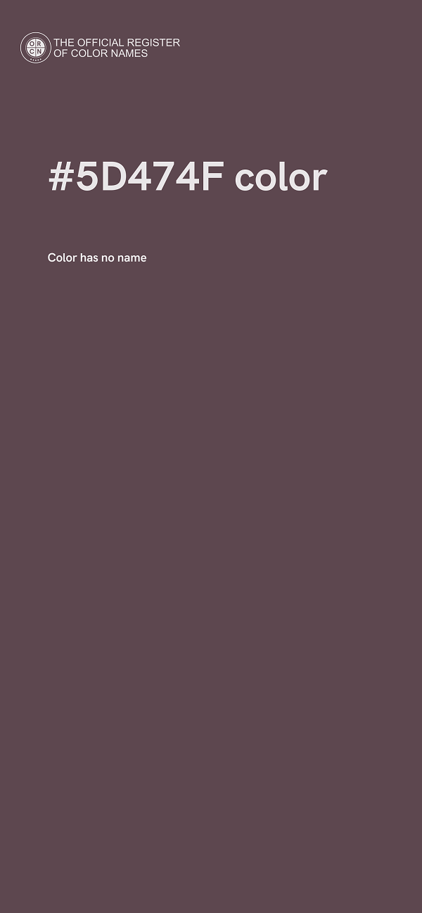 #5D474F color image