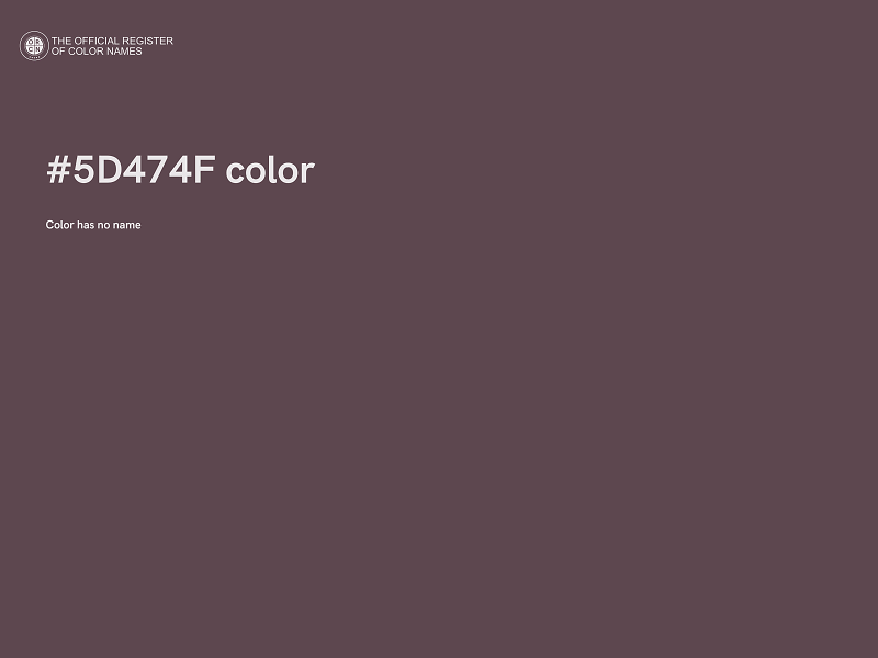 #5D474F color image
