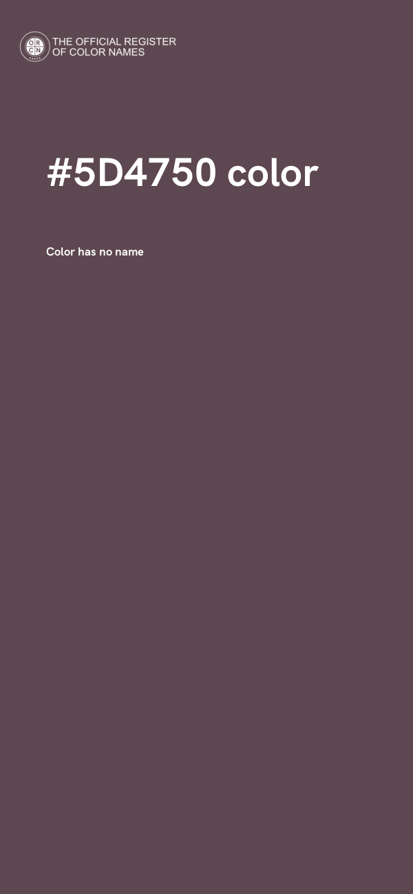 #5D4750 color image