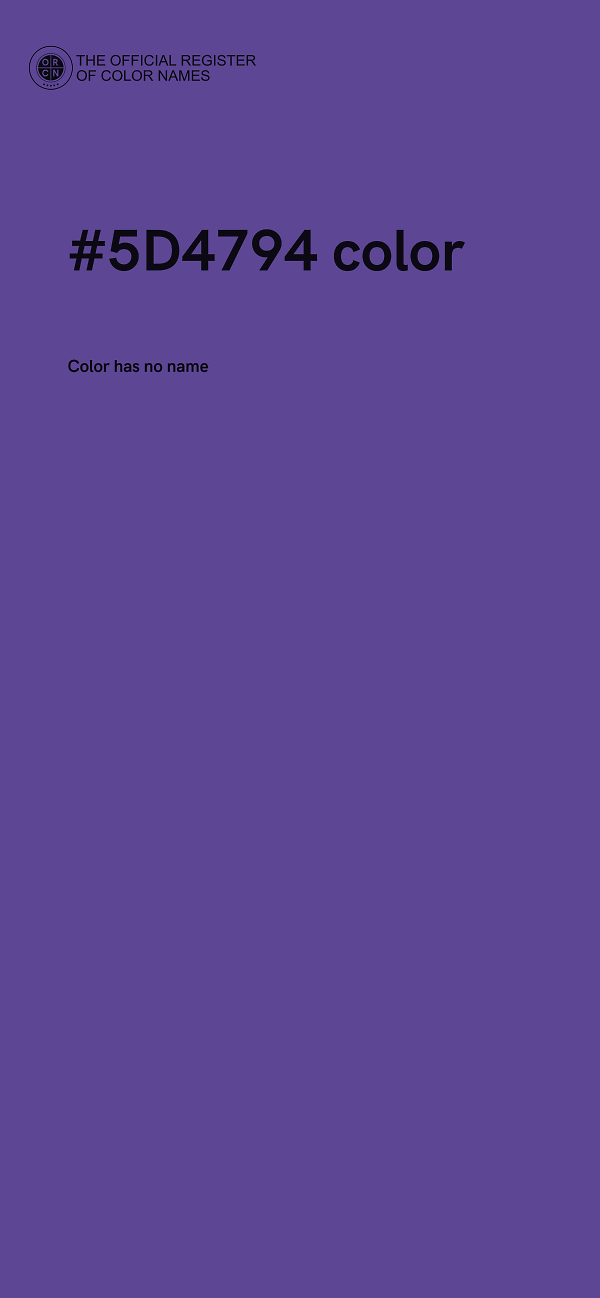 #5D4794 color image