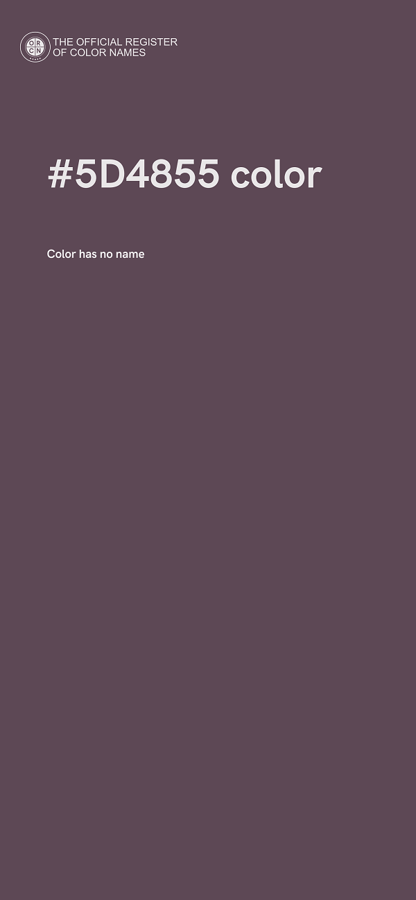 #5D4855 color image