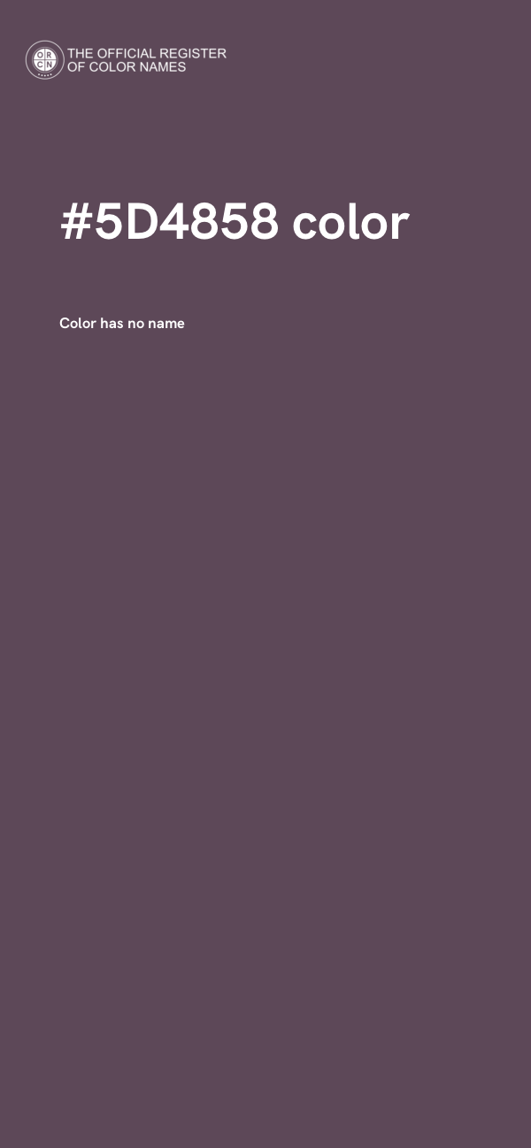 #5D4858 color image