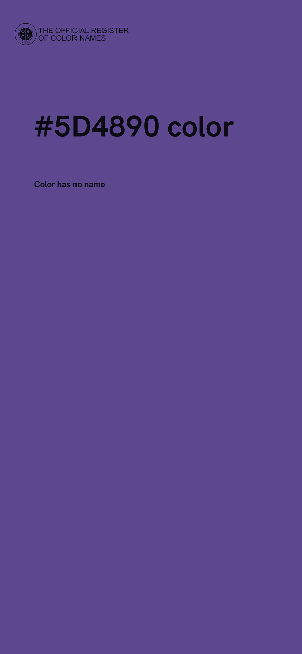 #5D4890 color image