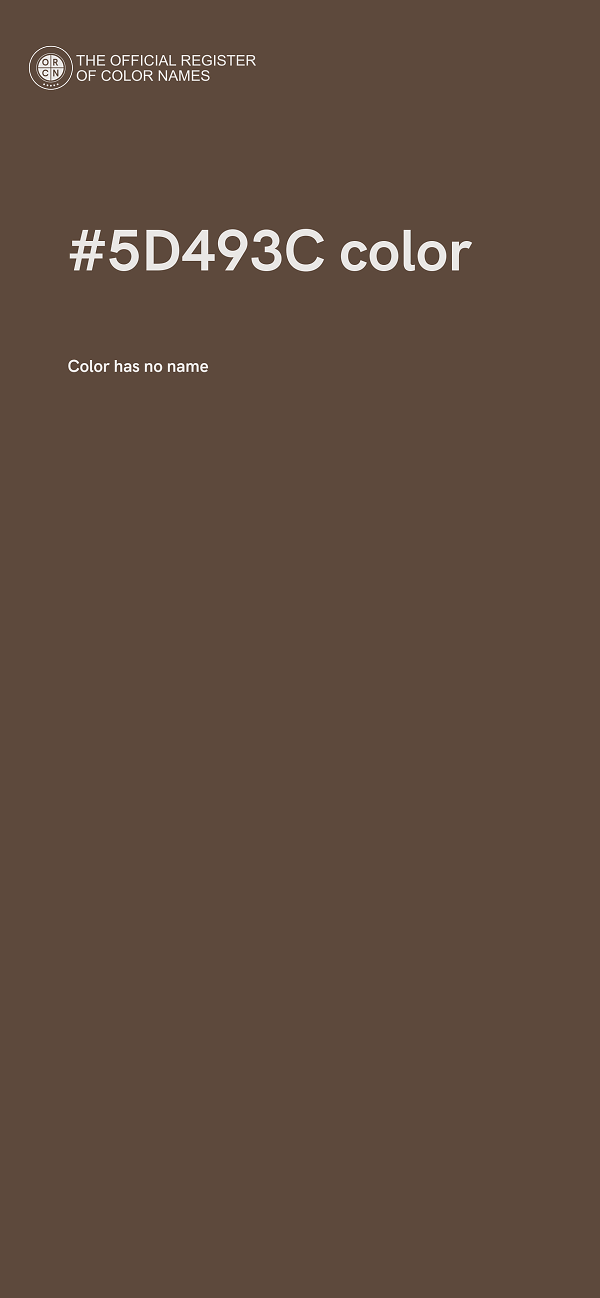 #5D493C color image