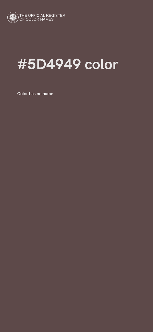 #5D4949 color image