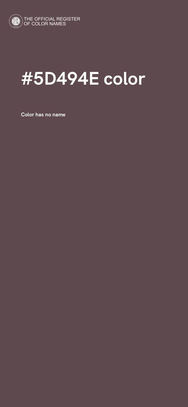 #5D494E color image