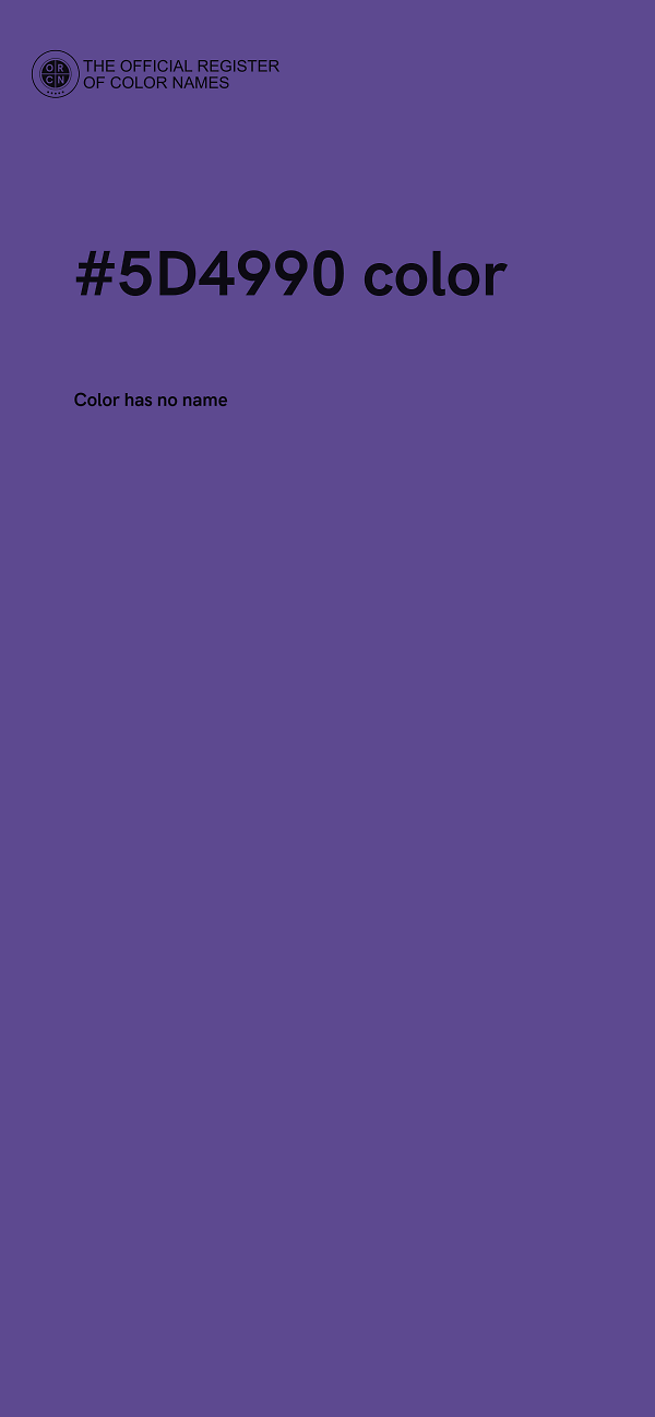 #5D4990 color image