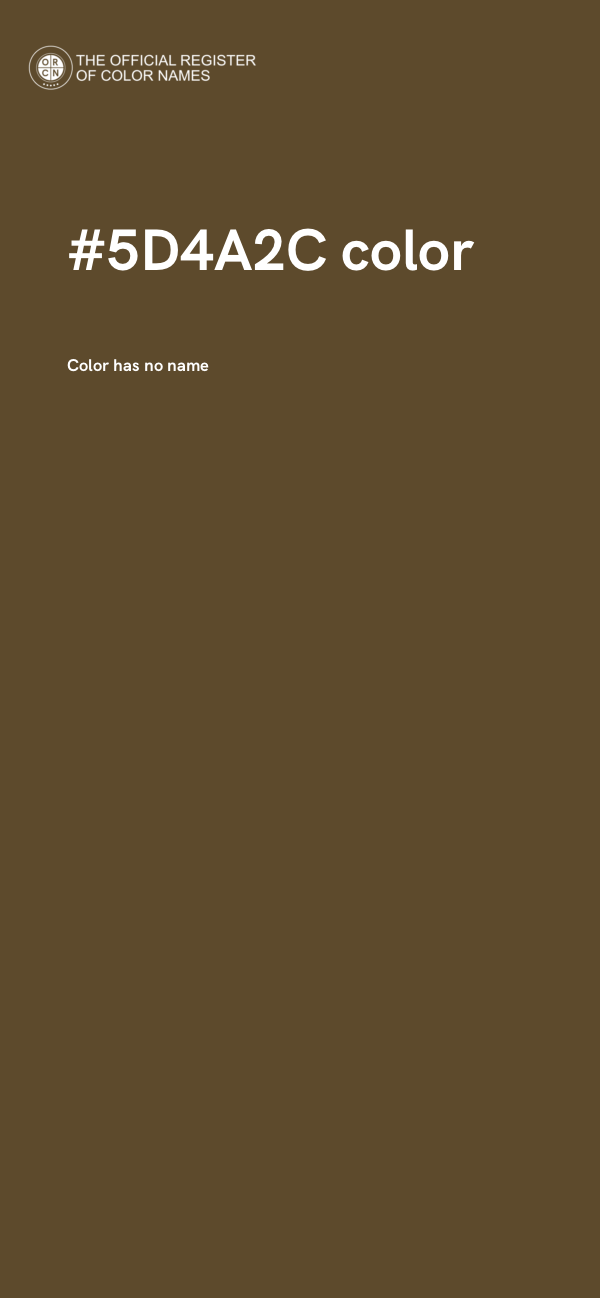 #5D4A2C color image