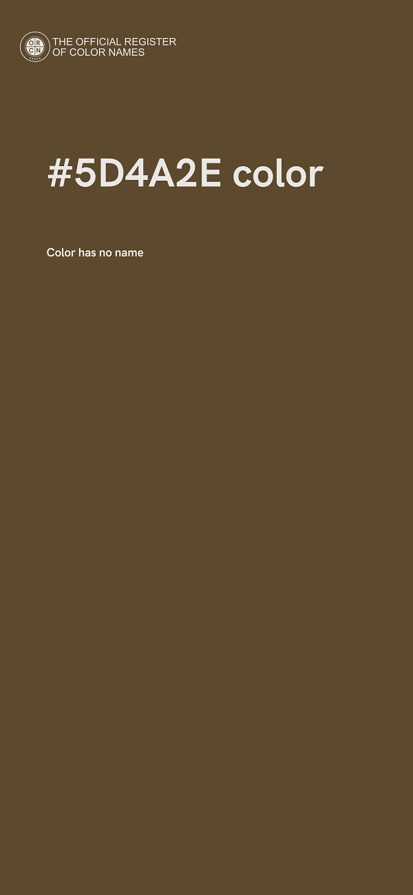 #5D4A2E color image